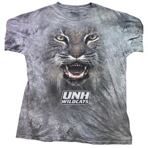 UNH Wildcats The Mountain Shirt Mens 3XL Bobcat‎ AOP Tie-Dye Grunge Streetwear